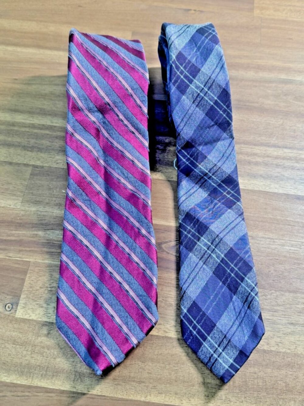2 Pack Calvin Klein Men's Tie Purple Tones Classical Style Old Money Formal